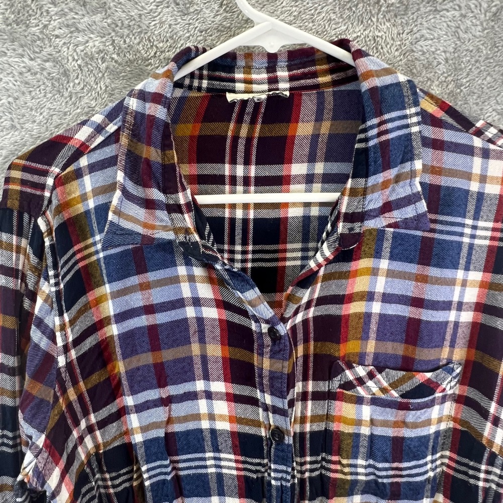 Lucky Brand Womens M Plaid Grunge Indie Boho Cabin‎ Western Classic